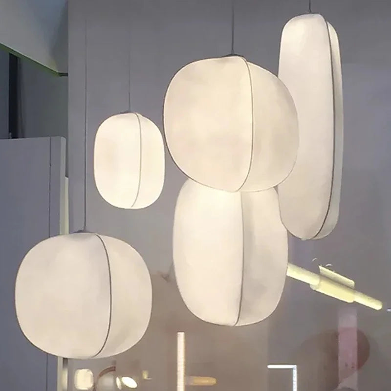 Axyaa Nordic Silk Pendant Lights Wabi Sabi Chandelier