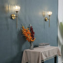 Axyaa Flower Glass Shade Wall Sconce for Bedroom Living Room Adjustable Wall Lights.