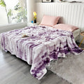 Axyaa Faux Rabbit Fur Tie-Dye Plush Blanket, Ultra-Soft & Cozy for All Seasons