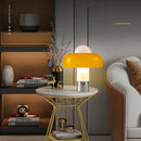 Axyaa Orange Glass Mushroom Floor Lamp Minimalist Lighting