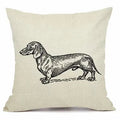 Axyaa Christmas Sausage Style Cushion Cover | Festive Dog Decorative Pillow Cover 45x45cm