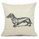 Axyaa Christmas Sausage Style Cushion Cover | Festive Dog Decorative Pillow Cover 45x45cm