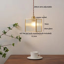 Axyaa Glass Copper Pendant Lamp for Modern Home Decor and Lighting
