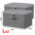 Axyaa Foldable Clothes Storage Box with Zipper, Large Capacity Wardrobe Organizer
