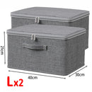 Axyaa Foldable Clothes Storage Box with Zipper, Large Capacity Wardrobe Organizer