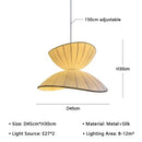 Axyaa Wabi Sabi Silk Pendant Light: Elegant Japanese Design for Living Room, Bedroom, Dining Room