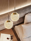 Axya Luxury Crystal Ball Pendant Light for Bedhead, Romantic Room Decor