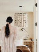Axyaa Handmade Rope Woven Light for French Chandelier Vintage High Rise Villa Bedroom Dining Room.