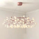 Axyaa Nordic Firefly LED Chandelier in Rose Gold/Black for Dining Room & Restaurant
