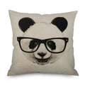Axyaa Owl Linen Pillowcase 45x45cm Decorative Cushion Cover Sofa Throw Pillows Case