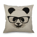 Axyaa Owl Linen Pillowcase 45x45cm Decorative Cushion Cover Sofa Throw Pillows Case