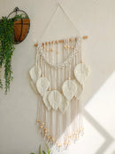 Boho Leaf Macrame Tapestry Wall Hanging for Home Decor by Axyaa