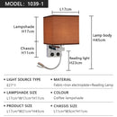 Axyaa LED Wall Lamps with Switch USB Reading Lights for Modern Home Decor