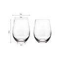 Axyaa Clear Whiskey Glasses Set of 2 - Barware Cocktail Drinkware Glassware