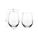 Axyaa Clear Whiskey Glasses Set of 2 - Barware Cocktail Drinkware Glassware