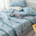 Axyaa Cotton Summer Quilt 4-Piece Set, Single Size, Thin and Washable