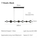 Axyaa LED Glass Chandelier for Living Dining Office Interior