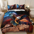 Axyaa Majestic Eagle Duvet Cover Bedding Set with 2 Pillowcases