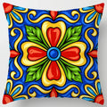 Colorful Geometric Flower Pillow Case by Axyaa: Simple Polyester Sofa Decorative Cover