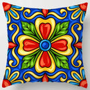 Colorful Geometric Flower Pillow Case by Axyaa: Simple Polyester Sofa Decorative Cover