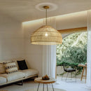 Axyaa Handcrafted Rattan Chandelier: Modern Designer Lighting for Home & Business decor