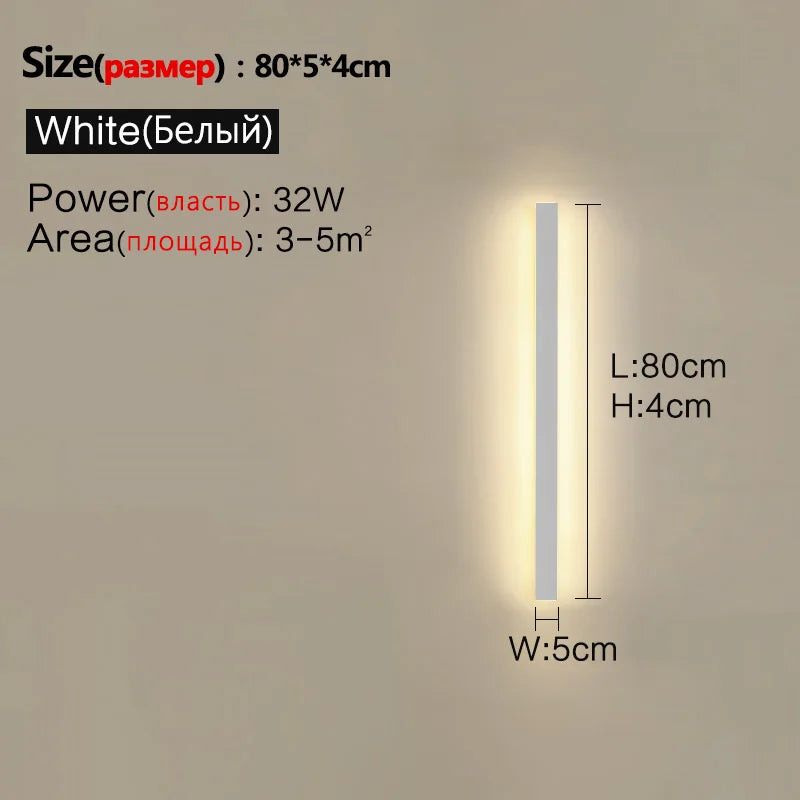 Axyaa Waterproof Outdoor Wall Light Garden LED Modern Nordic Living Room TV Background IP65 Wall Washer
