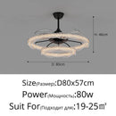 Axyaa Nordic Crystal Fan Ceiling Light: Minimalist Italian Design for Home Interior