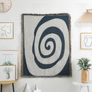 Axyaa Blue Vortex Sofa Blanket Tapestry 125x150cm