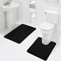 Axyaa Memory Foam Bathroom Rug Set: Non-Slip, Absorbent, Soft U-Shaped and Rectangle Mats