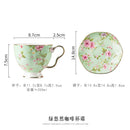 Axyaa English Porcelain Pink Floral Coffee Cup Saucer Bone Teacup Mug