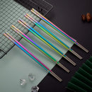 Axyaa Stainless Steel & Wooden Chopsticks Dinnerware Set