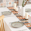 Axyaa Bohemian Style Ceramic Dessert Plate Set - 6/12 Piece, 8.5 Inch