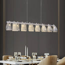 Axyaa Peacock Glass Chandelier: Nordic Luxury Hanging Lamp for Home Decor