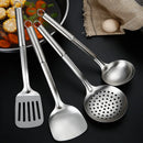 Axyaa Stainless Steel Cooking Spatula, Non-Stick Frying Spoon, Kitchen Colander & Leaky Shovel