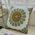 Axyaa Ethnic Floral Embroidered Pillowcase - Cotton Throw Cushion Cover