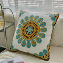 Axyaa Ethnic Floral Embroidered Pillowcase - Cotton Throw Cushion Cover