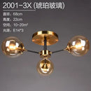 Axyaa Glass LED Chandelier - Modern Nordic Living Room Ceiling Lamp
