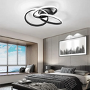 Axyaa Shamrock LED Ceiling Light Black Gold Modern Lamps for Home Decor