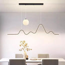 Axyaa Minimalist Moon Chandelier for Dining Room, Kitchen, Bedroom & Living Room