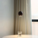 Axyaa Black Walnut LED Pendant Lamp GU10 Round Children's Bedroom Decoration Hanging Lights