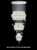 Axyaa Crystal Flower Chandelier for Stairway Loft, Villa, Hotel Lobby