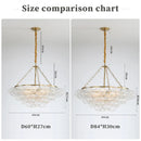Axyaa Glass Bubble Chandelier & French Lamp Set for Vintage Open-Space Master Bedroom