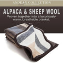 Axyaa Wool Blanket – Full/Queen Size, Woven in Peru, Heavyweight & Breathable
