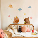 Axyaa Watercolor Whale Wall Decals - Ocean Animal Stickers for Nursery and Kids Room