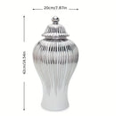 Axyaa Ceramic High Vase Ornaments TV Cabinet Decoration Silver Gold Plated Jewelry Storage