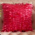 Axyaa Soft Leaf Satin Sofa Cushion Cover for Wedding Party Decoration
