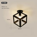 Axyaa Black Metal Cage Chandelier Ceiling Light Fixture