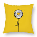 Axyaa Yellow Daisy Peach Skin Pillowcase