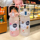 Axyaa 1500/2000ml Tritan Water Bottle with Time Marker, Leak-Proof, BPA-Free Gradient Color
