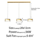 Axyaa Luxury Glass Strip Pendant Lights - Single & Triple Head Bar Suspension Lamp